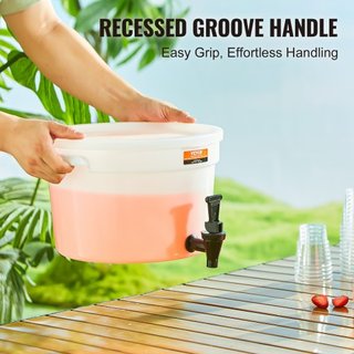 Dispensatore di Bevande, Dispensatori da 3 Galloni per Feste, Dispensatore di Succo in Plastica con Rubinetto e Coperchio, Dispensatore di Tè Ghiacciato, Limonata, Succo, Acqua, per Ristoranti, Alberghi...