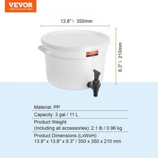 Dispensatore di Bevande, Dispensatori da 3 Galloni per Feste, Dispensatore di Succo in Plastica con Rubinetto e Coperchio, Dispensatore di Tè Ghiacciato, Limonata, Succo, Acqua, per Ristoranti, Alberghi...