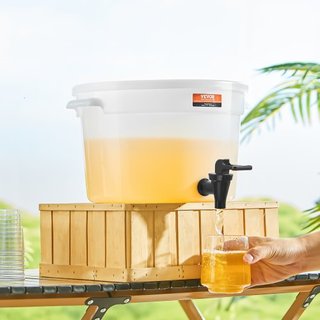 Dispensatore di Bevande, Dispensatori da 3 Galloni per Feste, Dispensatore di Succo in Plastica con Rubinetto e Coperchio, Dispensatore di Tè Ghiacciato, Limonata, Succo, Acqua, per Ristoranti, Alberghi...
