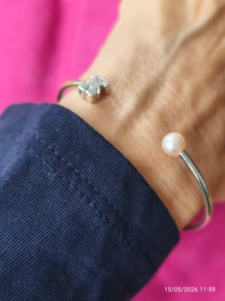 Pulsera Tous Plata Perla Osito