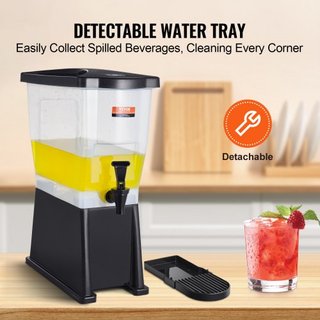Dispensatore di Bevande, Dispensatore di Bevande da 3 Galloni per Feste, Dispensatore di Succo in Plastica con Supporto, Coperchio e Rubinetto, Dispensatore di Tè Ghiacciato, Limonata, Succo e Acqua, per Ristoranti...