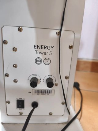 Torre de Sonido Energy System Blanca y Negra
