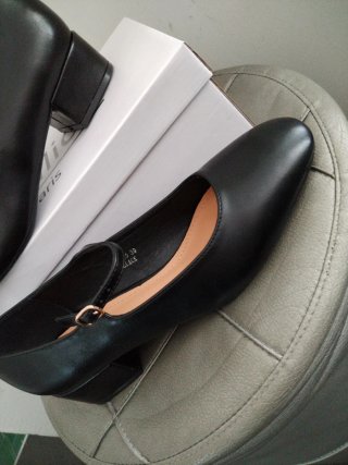 Ballerine nere tacco 4 cm, numero 39