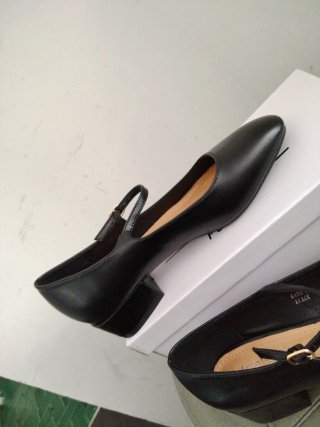 Ballerine nere tacco 4 cm, numero 39