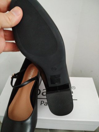 Ballerine nere tacco 4 cm, numero 39