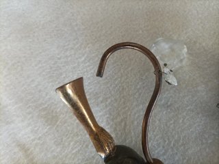 Applique vintage anni '50 oro e cristallo