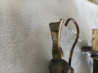 Applique vintage anni '50 oro e cristallo