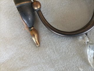 Applique vintage anni '50 oro e cristallo