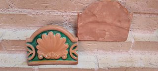 Lote 10 Cenefas Cerámica Artesanal Relieve