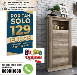 Mueble con puerta, cajón y hueco