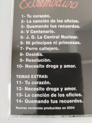 EXTREMODURO, Somos unos animales, CD