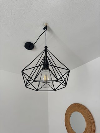 Lámpara de techo geométrica negra
