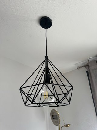 Lámpara de techo geométrica negra