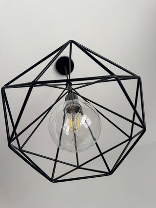 Lámpara de techo geométrica negra