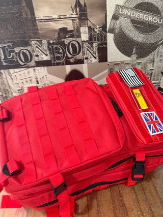 Mochila Táctica Militar 50L Roja nueva