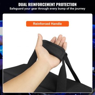 Bolsa de transporte acolchada para mezclador DJ, tela Oxford 1200D, bolsa de transporte para equipo DJ con un bolsillo de almacenamiento, correa de hombro removible de 4.92 pies, acolchado de 0.39...