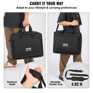 Bolsa de transporte acolchada para mezclador DJ, tela Oxford 1200D, bolsa de transporte para equipo DJ con un bolsillo de almacenamiento, correa de hombro removible de 4.92 pies, acolchado de 0.39...