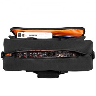 Bolsa de transporte acolchada para mezclador DJ, tela Oxford 1200D, bolsa de transporte para equipo DJ con un bolsillo de almacenamiento, correa de hombro removible de 4.92 pies, acolchado de 0.39...