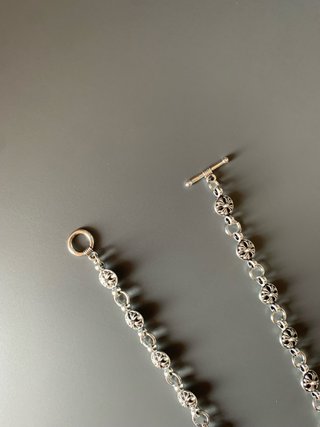 Collana Chrome Hearts Argento con Croce opium y2k