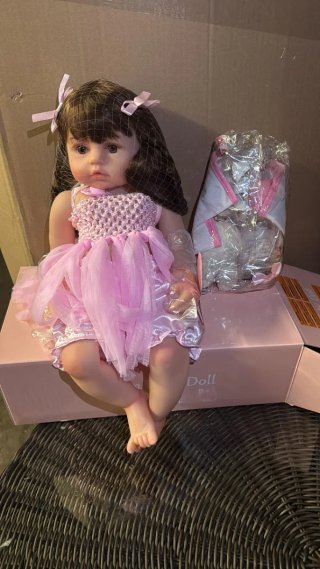 Muñeca Reborn Vestido Rosa