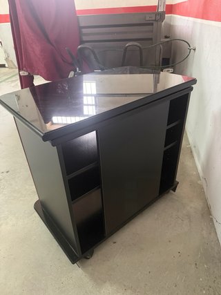 Mueble TV moderno cristal y madera