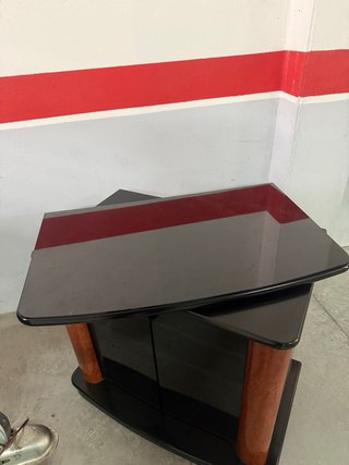 Mueble TV moderno cristal y madera