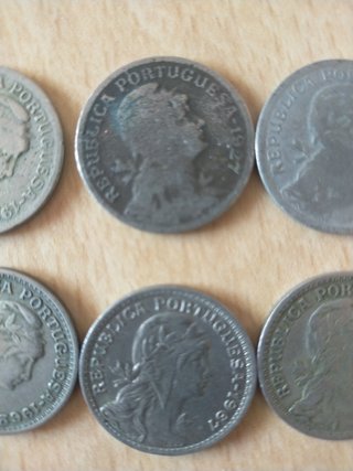 Monedas antiguas Portugal (8 piezas)
