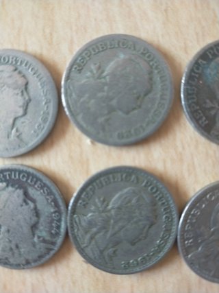 Monedas antiguas Portugal (8 piezas)