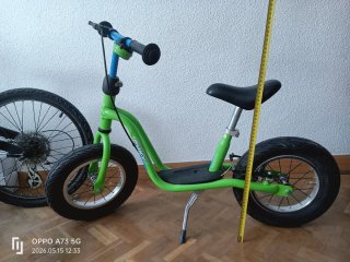Bicicleta de equilibrio verde