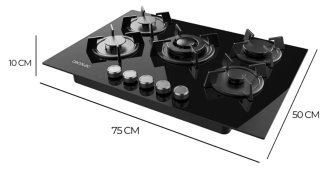 Placa de gas Cecotec bolero Squad g5200s glass