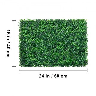 12pcs Paneles de Caja de Hiedra Artificial UV Paneles de Pared de Hiedra Artificial Fondo de Césped Artificial 24X16" 4cm Pared de Césped Verde Muro Falso para Decoración Cerca de Privacidad Inter...