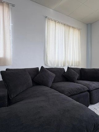 Sofá chaise longue negro
