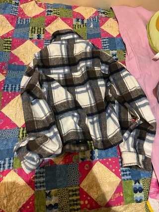 Chaqueta Zara cuadros azul y marrón