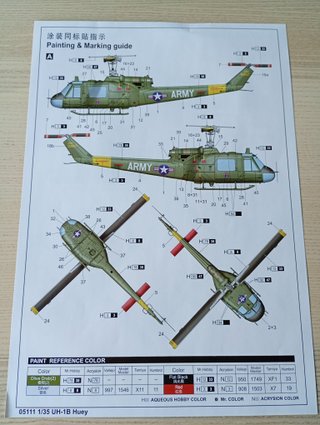 UH-1B HUEY MAQUETA TRUMPETER 1/35