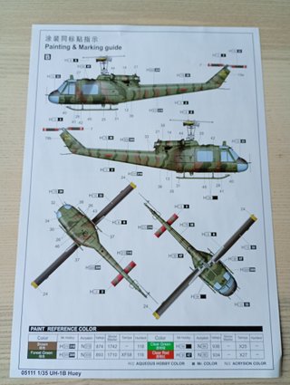 UH-1B HUEY MAQUETA TRUMPETER 1/35