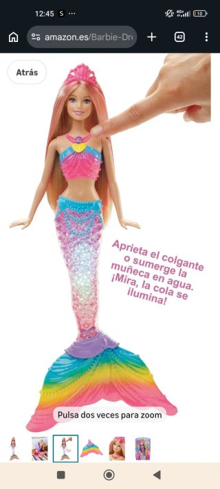 ✅OFERTA !Barbie Sirena Original con luces