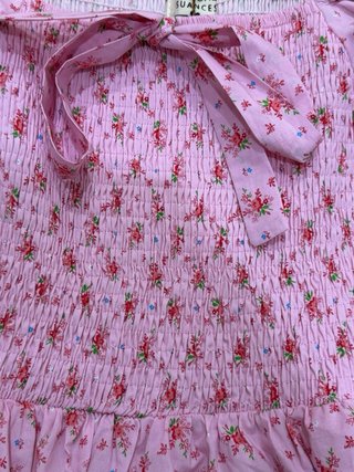 Vestido rosa floral verano en T.XS NUEVO + ETIQ