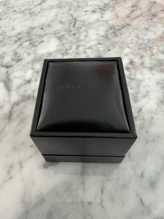 Scatola porta anelli Bulgari nera