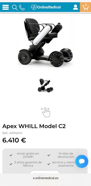 Silla ruedas eléctrica WHILL Model C2- como nueva