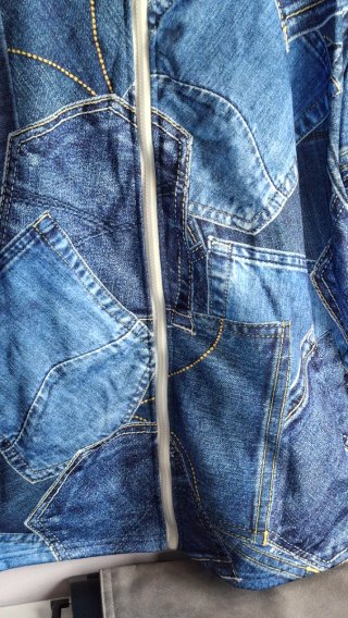Chaqueta vaquera patchwork Talla 4XL