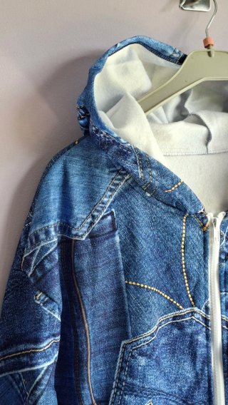 Chaqueta vaquera patchwork Talla 4XL