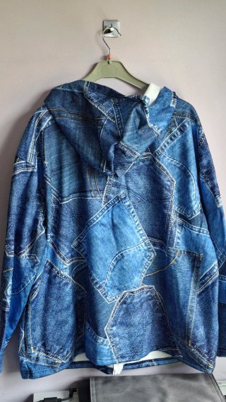 Chaqueta vaquera patchwork Talla 4XL