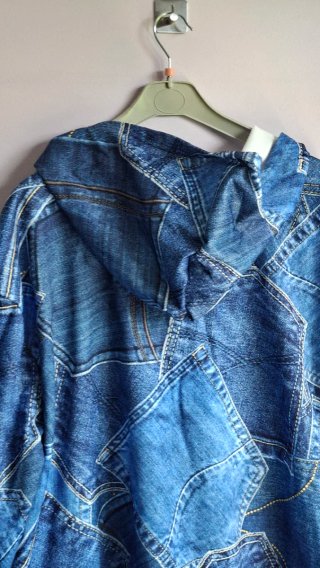 Chaqueta vaquera patchwork Talla 4XL