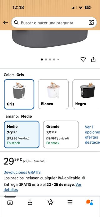 Box per gatti con pala