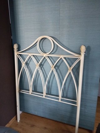 Cabecero de forja blanco