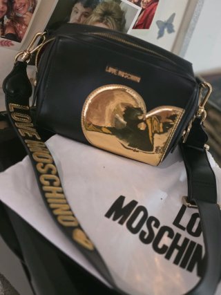 Borsa Love Moschino Nero e Oro
