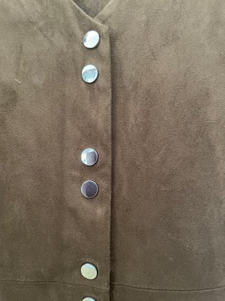 Vestido Mango efecto ante marrón T. M