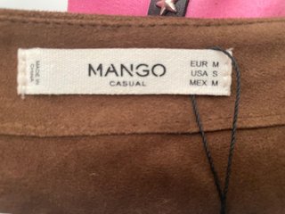 Vestido Mango efecto ante marrón T. M