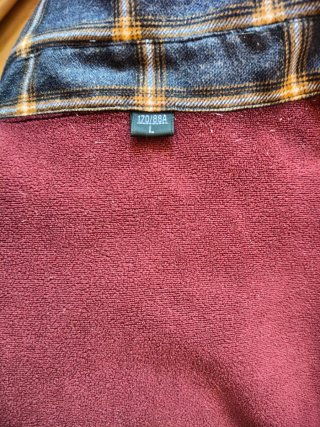 Camisa de cuadros azul y beige