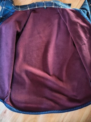 Camisa de cuadros azul y beige